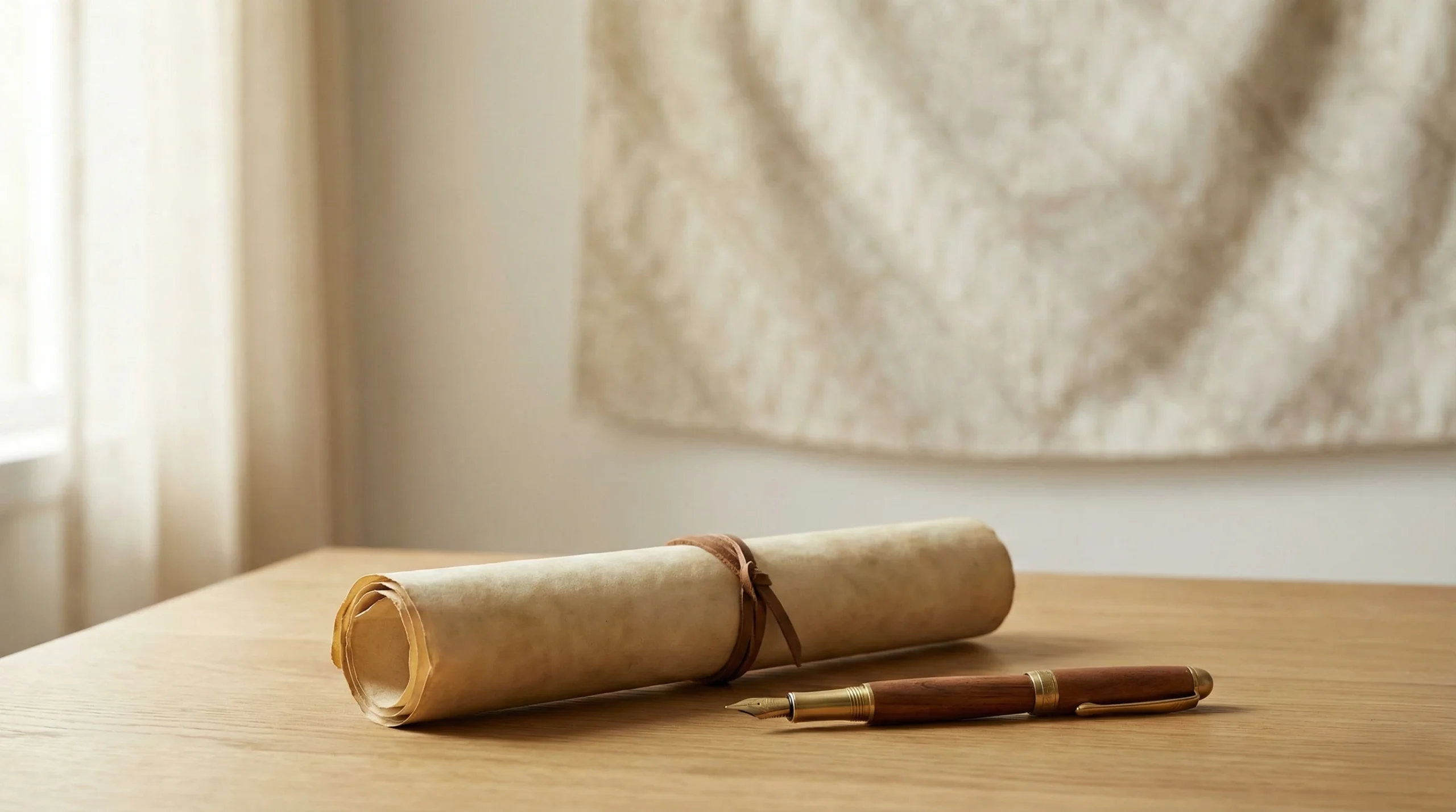 Terms and condition JavaSense: a manuscript scroll and pen symbolizing rules and respectful use.