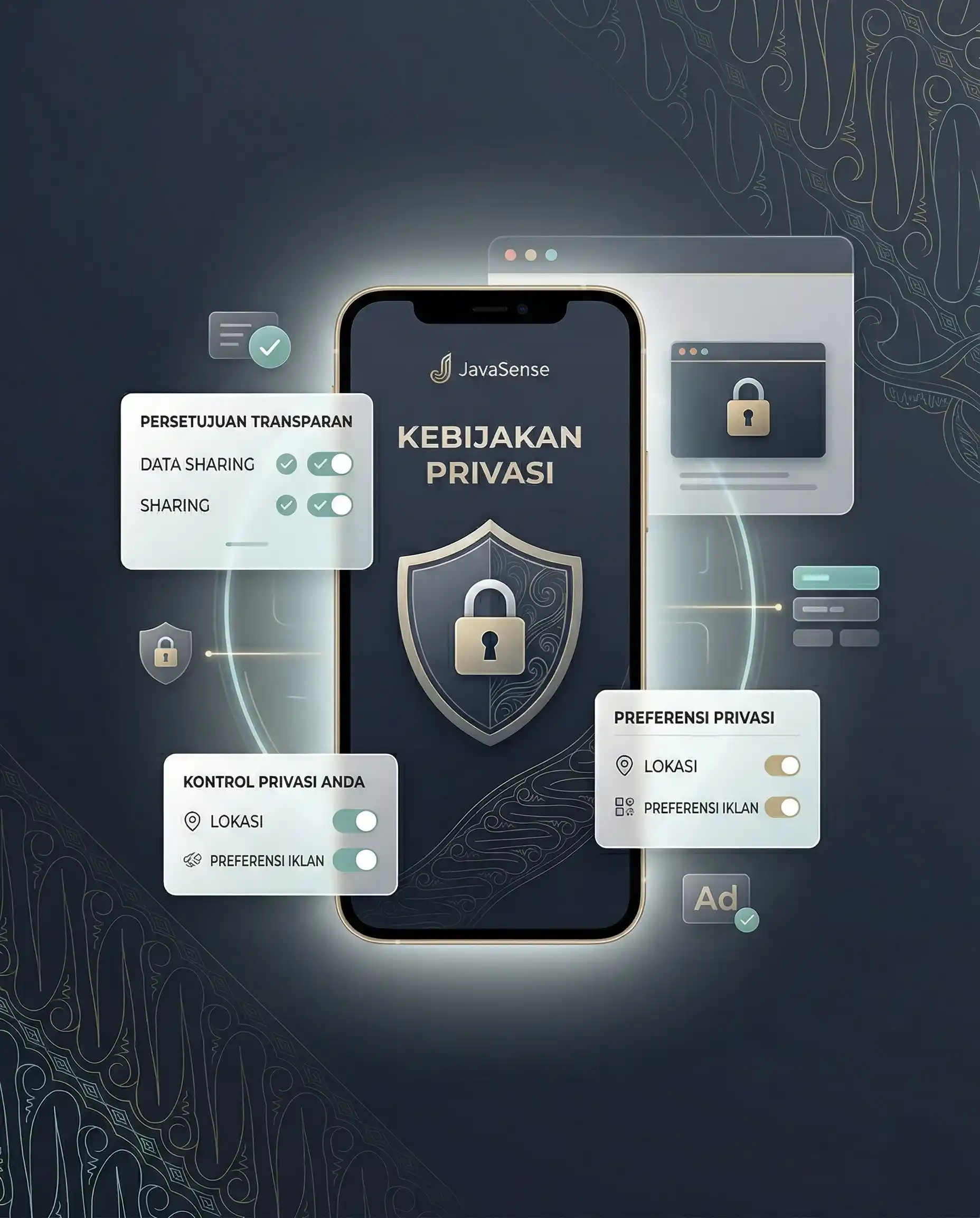 Privacy policy JavaSense for website and Android app data
