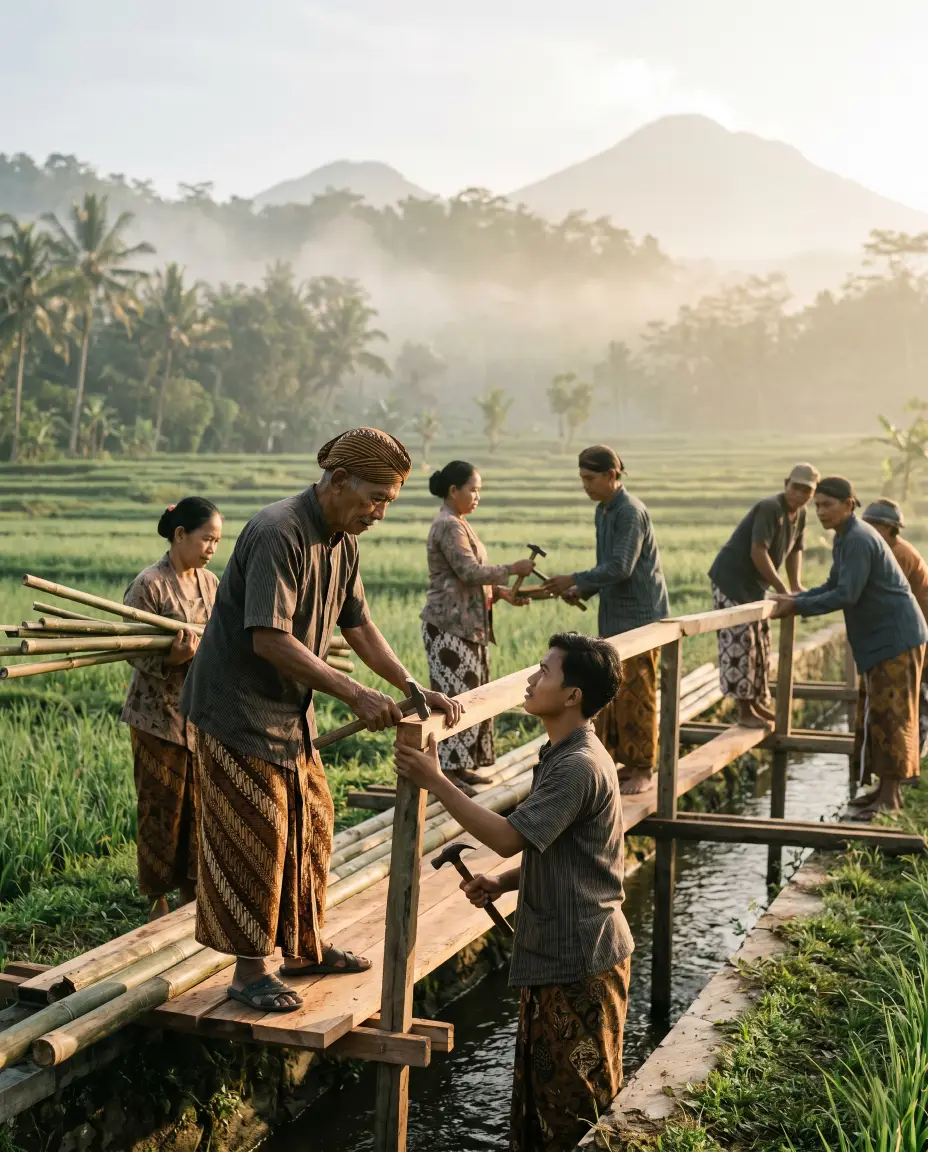 guyub rukun tepa slira and gotong royong in Javanese social wisdom