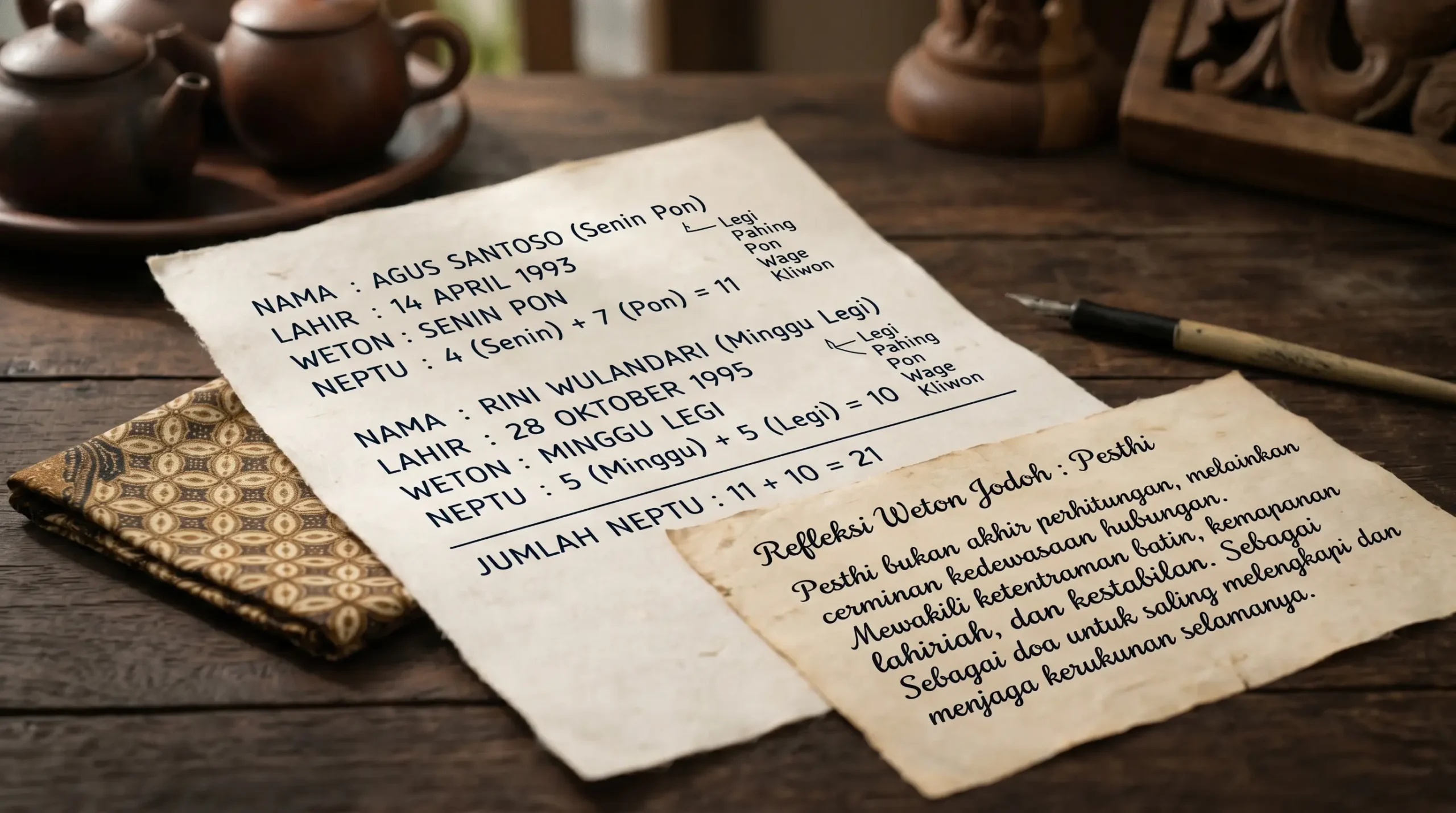 pesthi weton meaning as a Javanese compatibility reminder of peace stability and relationship responsibility