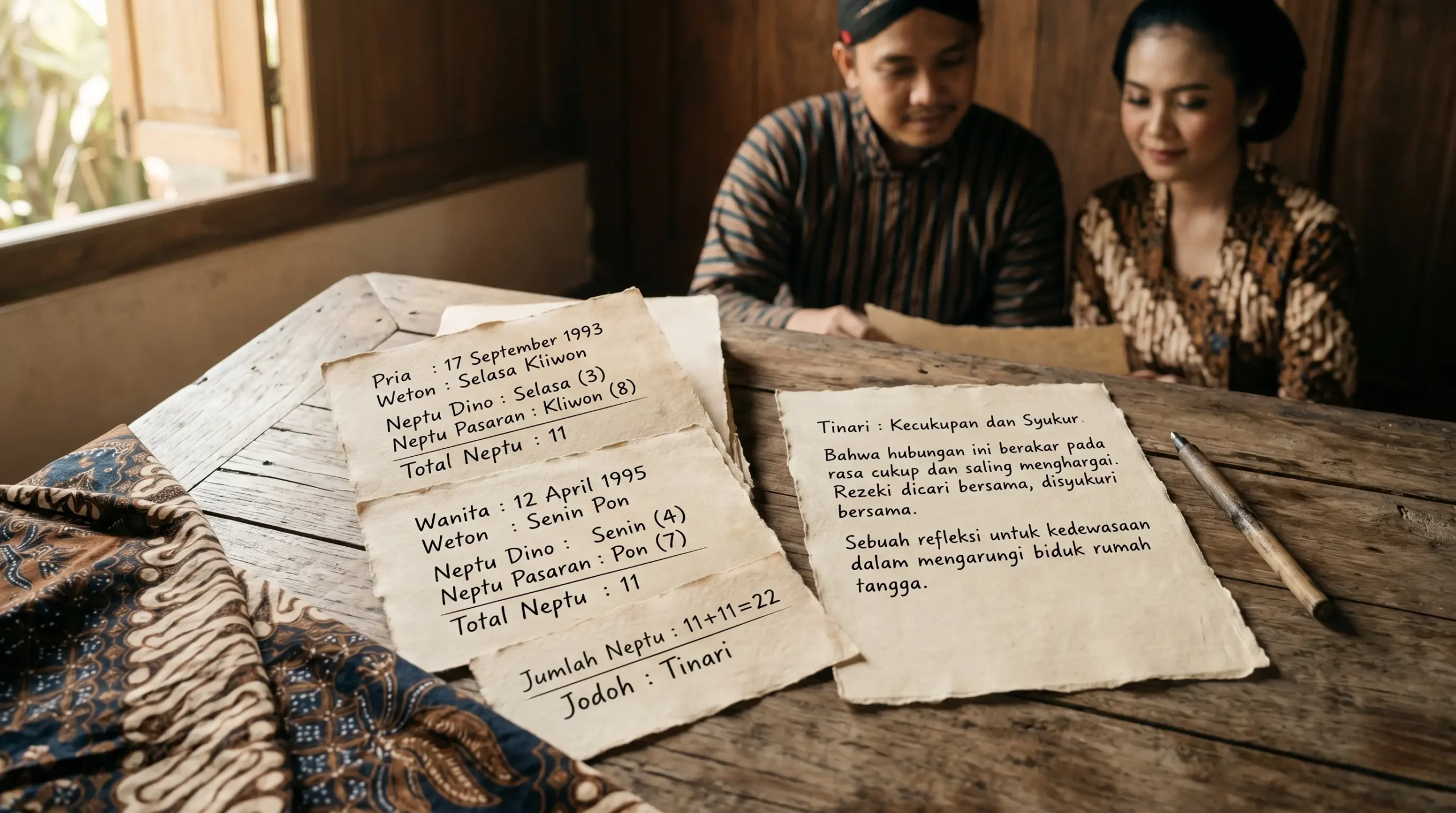 tinari weton meaning as a Javanese compatibility reminder of enoughness livelihood and shared responsibility