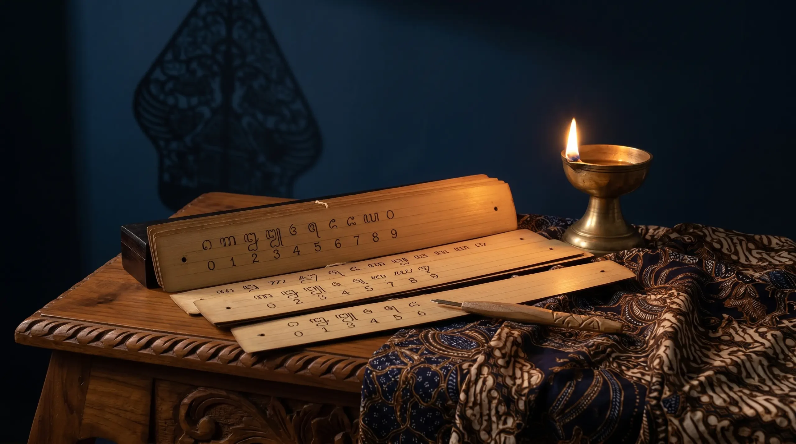 contoh angka aksara jawa di atas naskah tradisional jawa