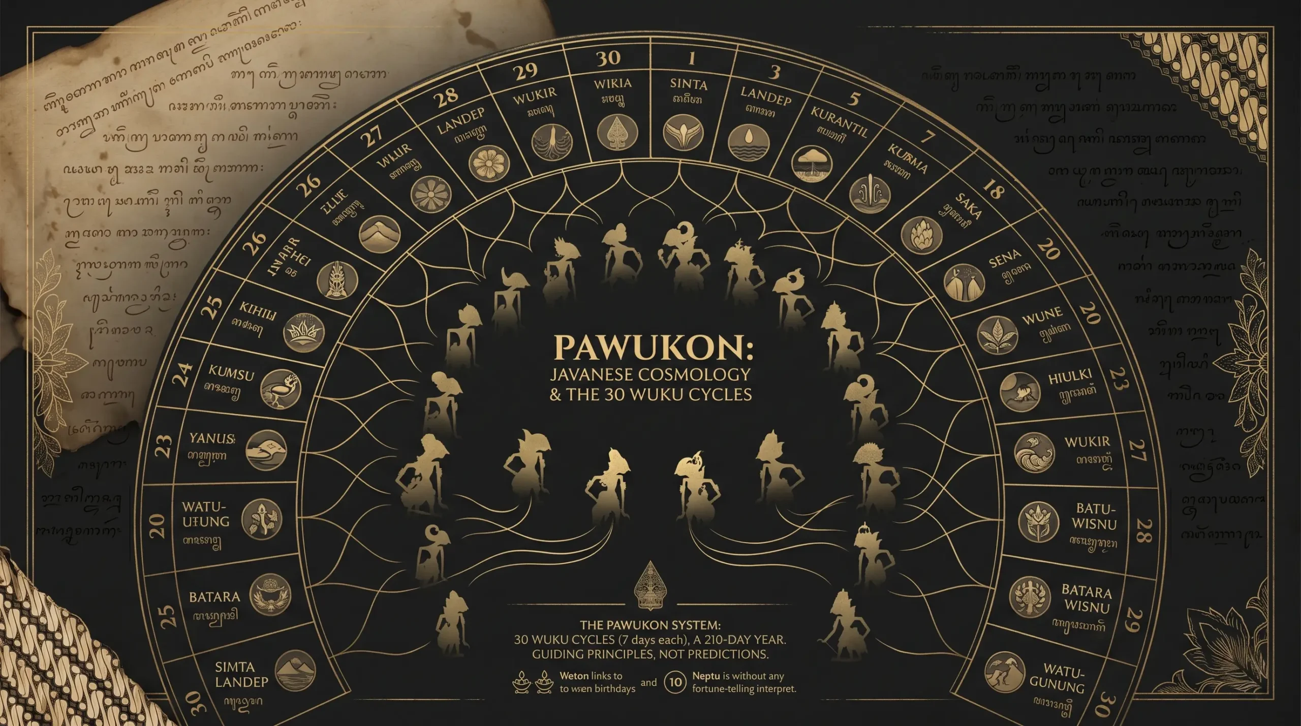 Daftar 30 Wuku dan Batara Pawukon dalam tradisi kalender Jawa