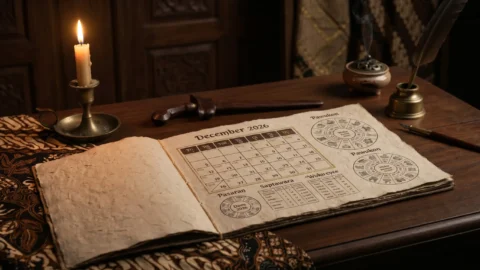 Kalender Jawa Desember 2026 dengan weton, pasaran, dan Wuku