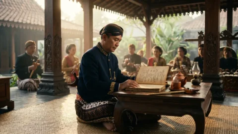 tradisi Jawa dengan beskap weton dan hari baik